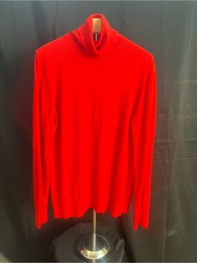 Ann Taylor Bright Red Women’s Turtleneck Sweater